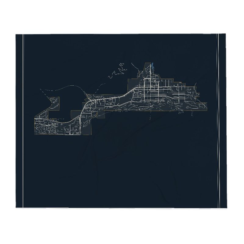 Jackson Street Map Throw Blanket