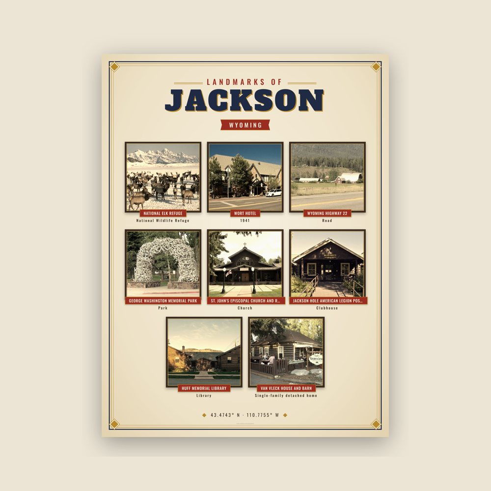 Jackson Landmarks Photo Poster