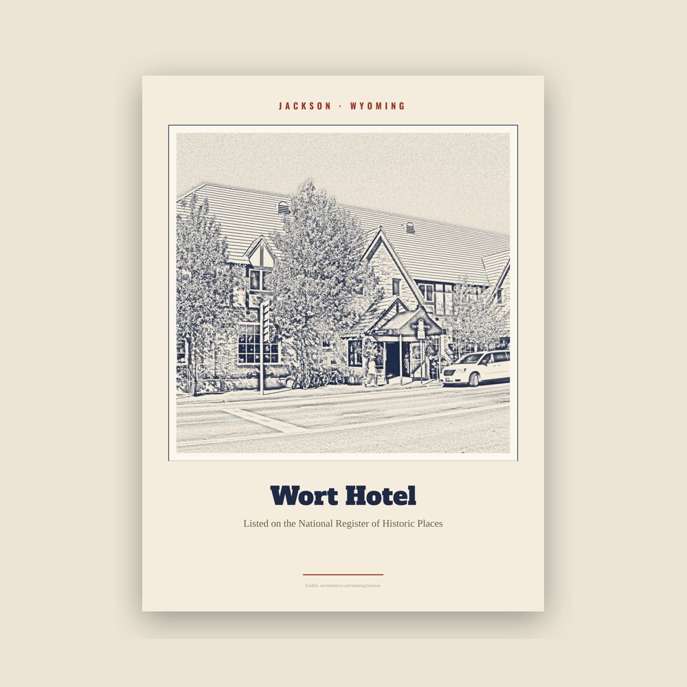 Jackson Wort Hotel Landmark Print