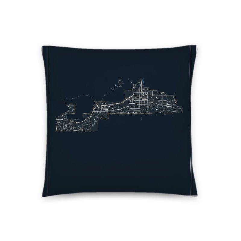 Jackson Map Throw Pillow