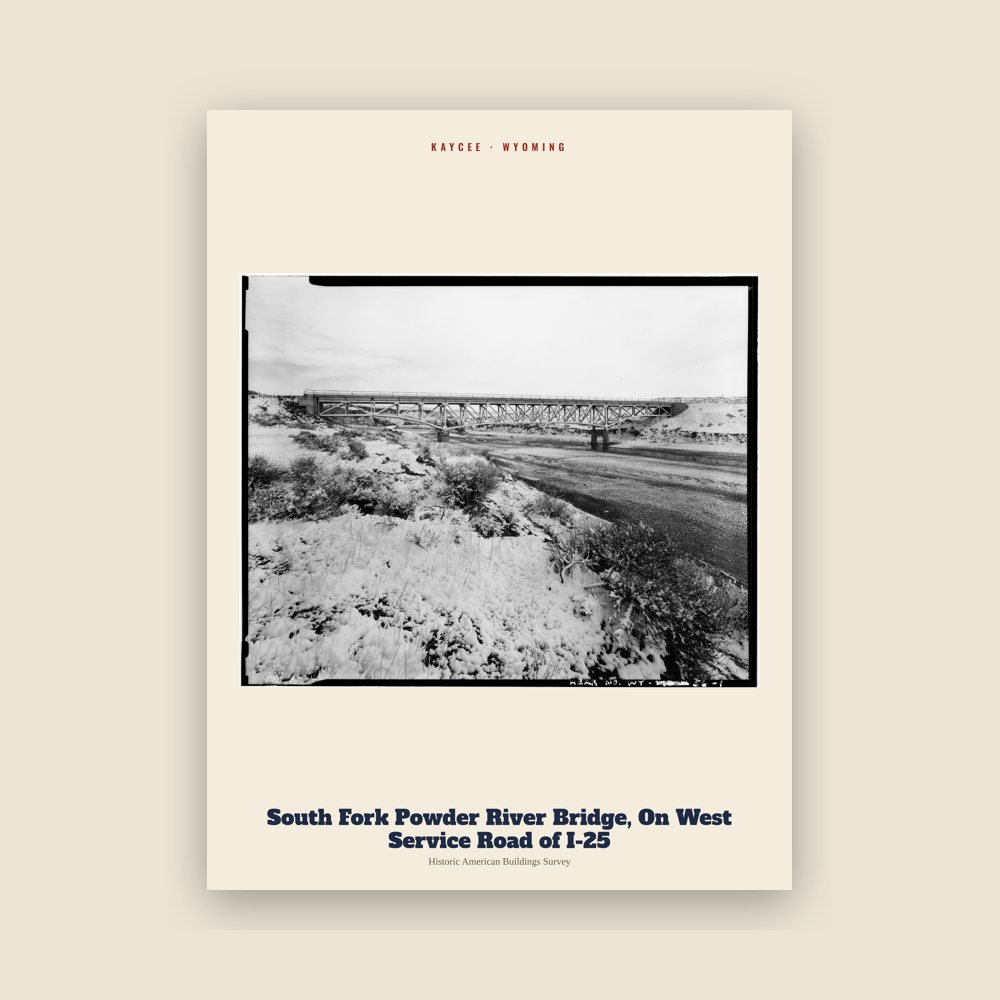 Kaycee South Fork Powder River Bridge, On West Service Road of I-25 Archive Print