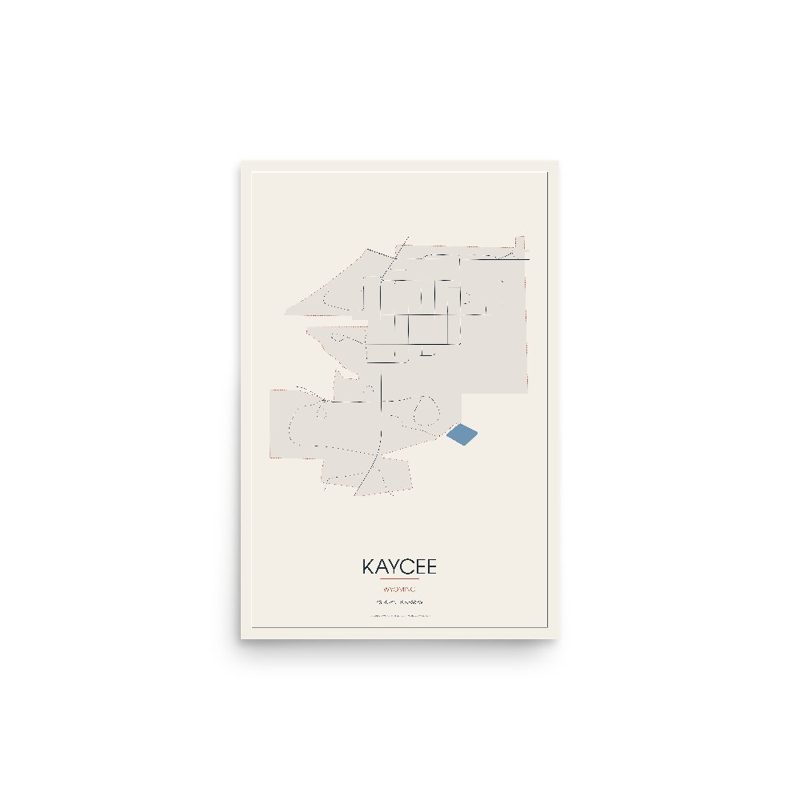 Kaycee Street Map Poster · Linen