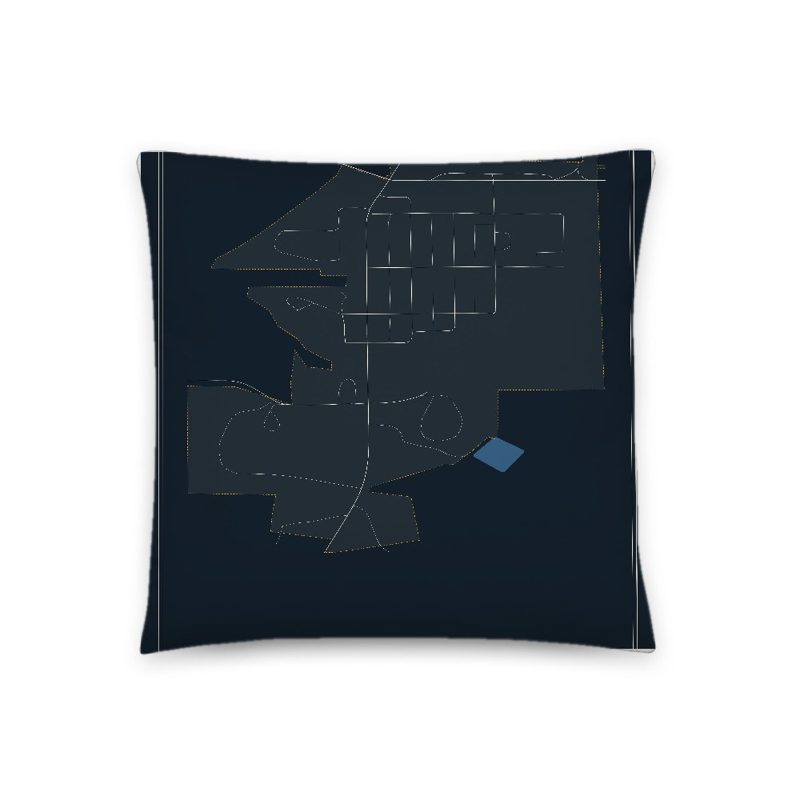 Kaycee Map Throw Pillow
