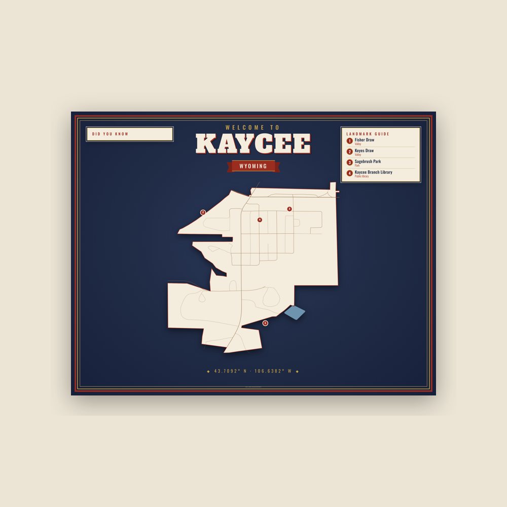 Kaycee Map Placemat