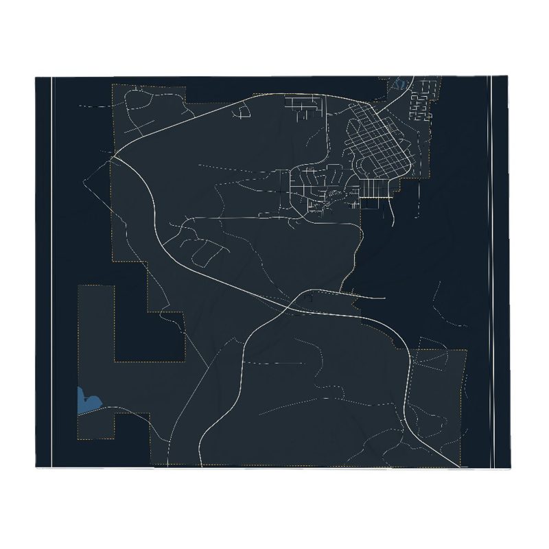 Kemmerer Street Map Throw Blanket