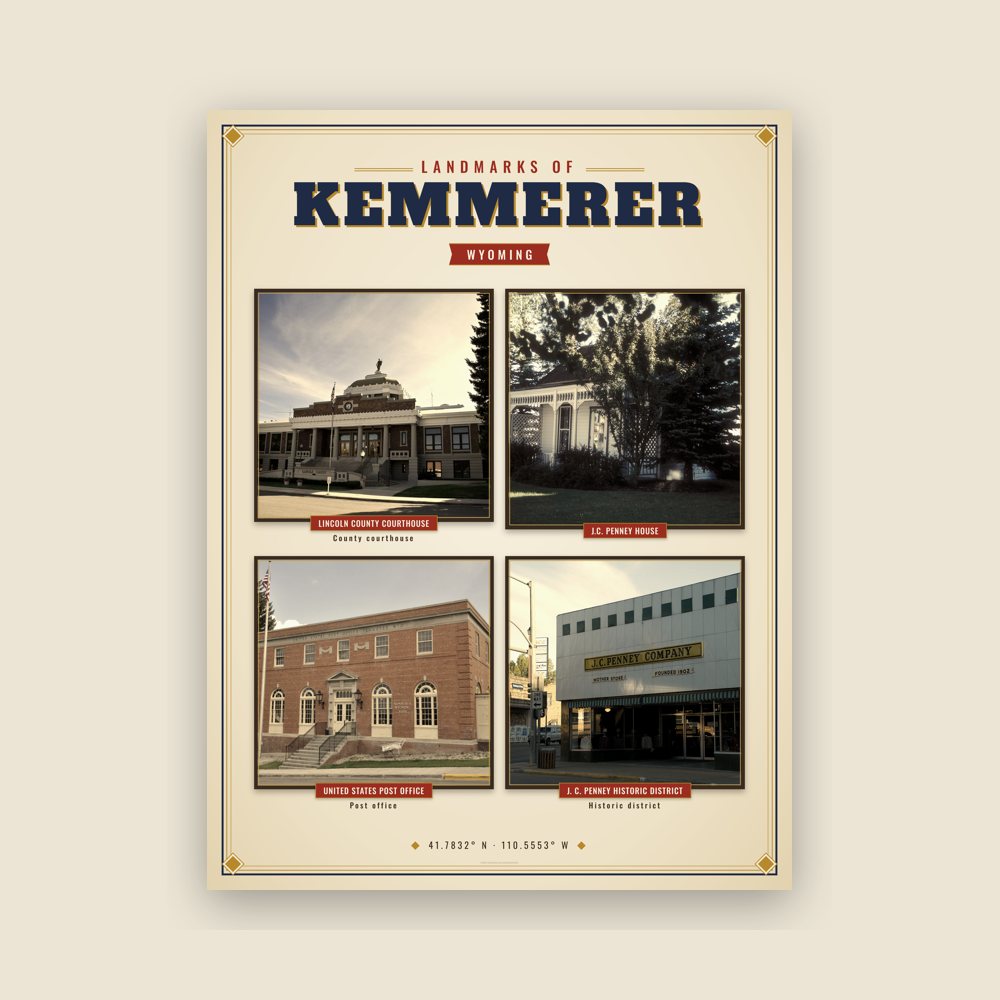Kemmerer Landmarks Photo Poster