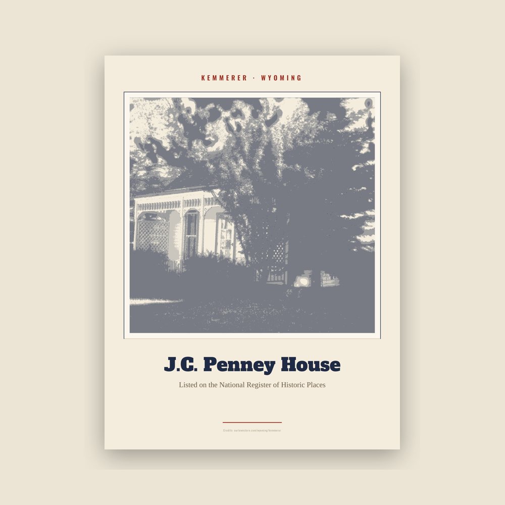 Kemmerer J.C. Penney House Landmark Print