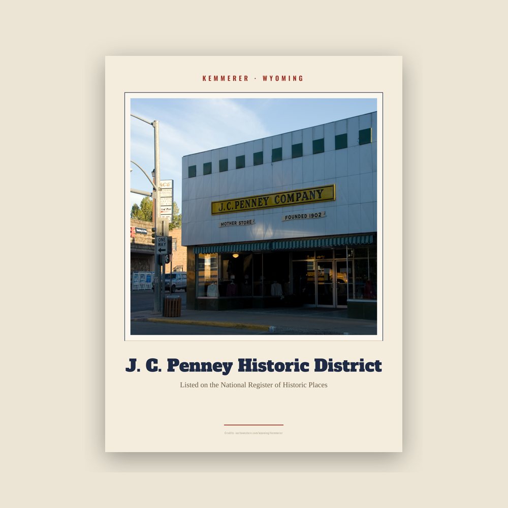 Kemmerer J. C. Penney Historic District Landmark Print