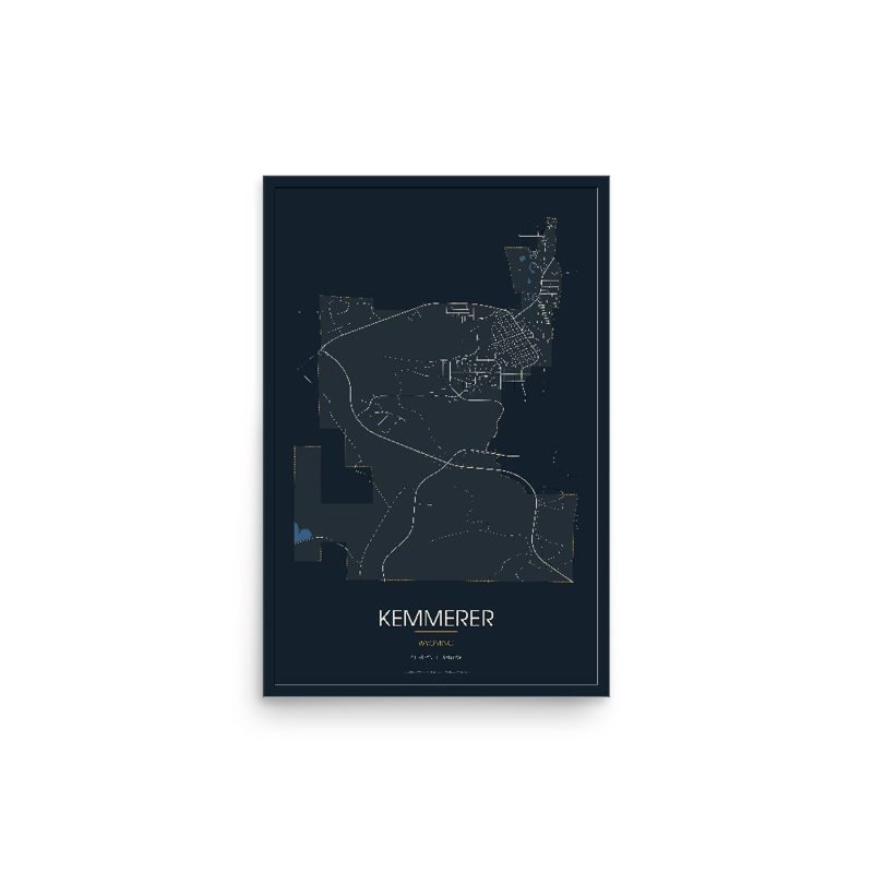 Kemmerer Street Map Poster · Midnight