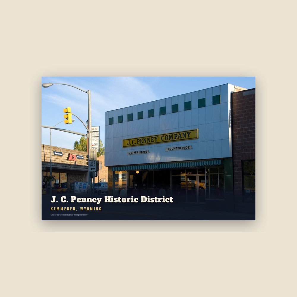 Kemmerer J. C. Penney Historic District Postcard