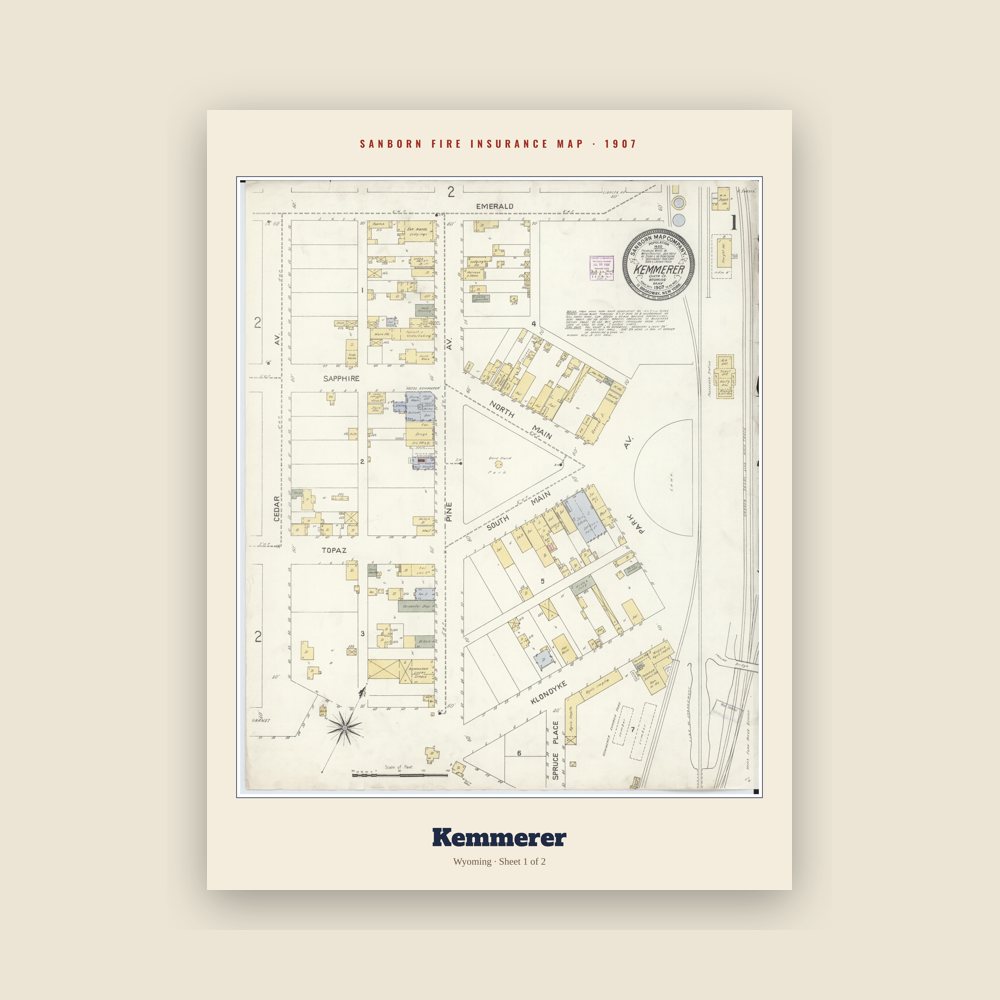 Kemmerer Sanborn Map Print