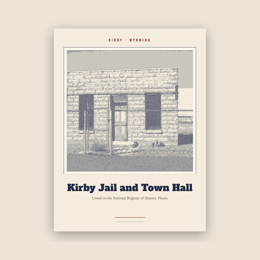 Kirby Kirby Jail and Town Hall Landmark Print