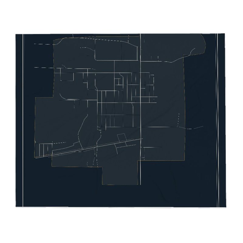La Barge Street Map Throw Blanket