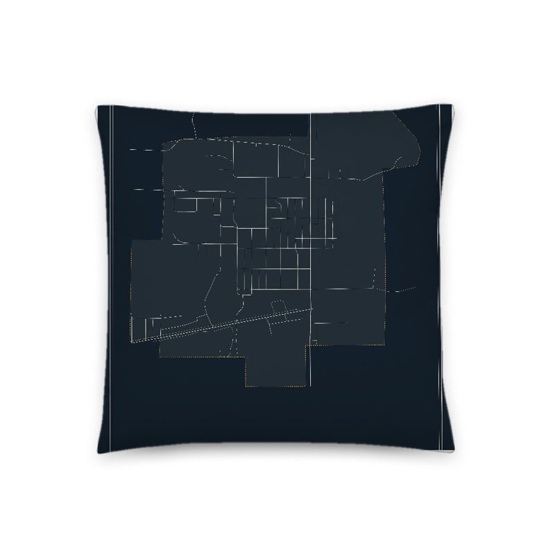 La Barge Map Throw Pillow