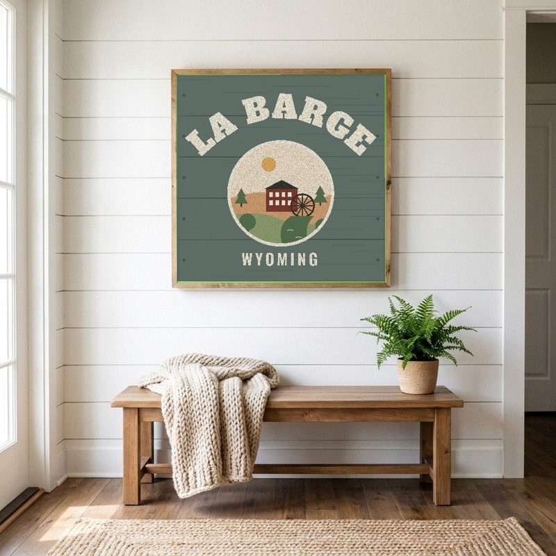 La Barge Hometown Wood Sign