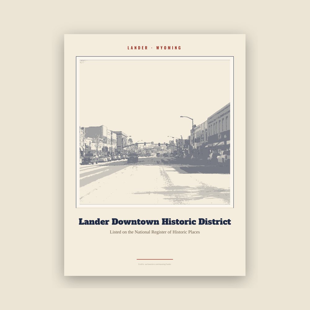 Lander Lander Downtown Historic District Landmark Print