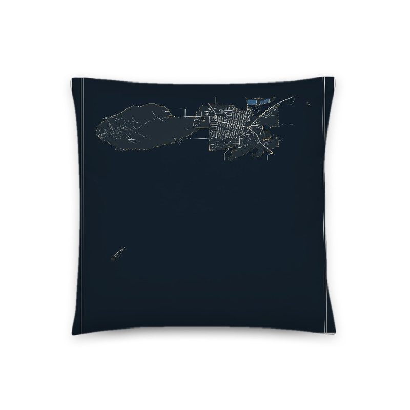 Lander Map Throw Pillow