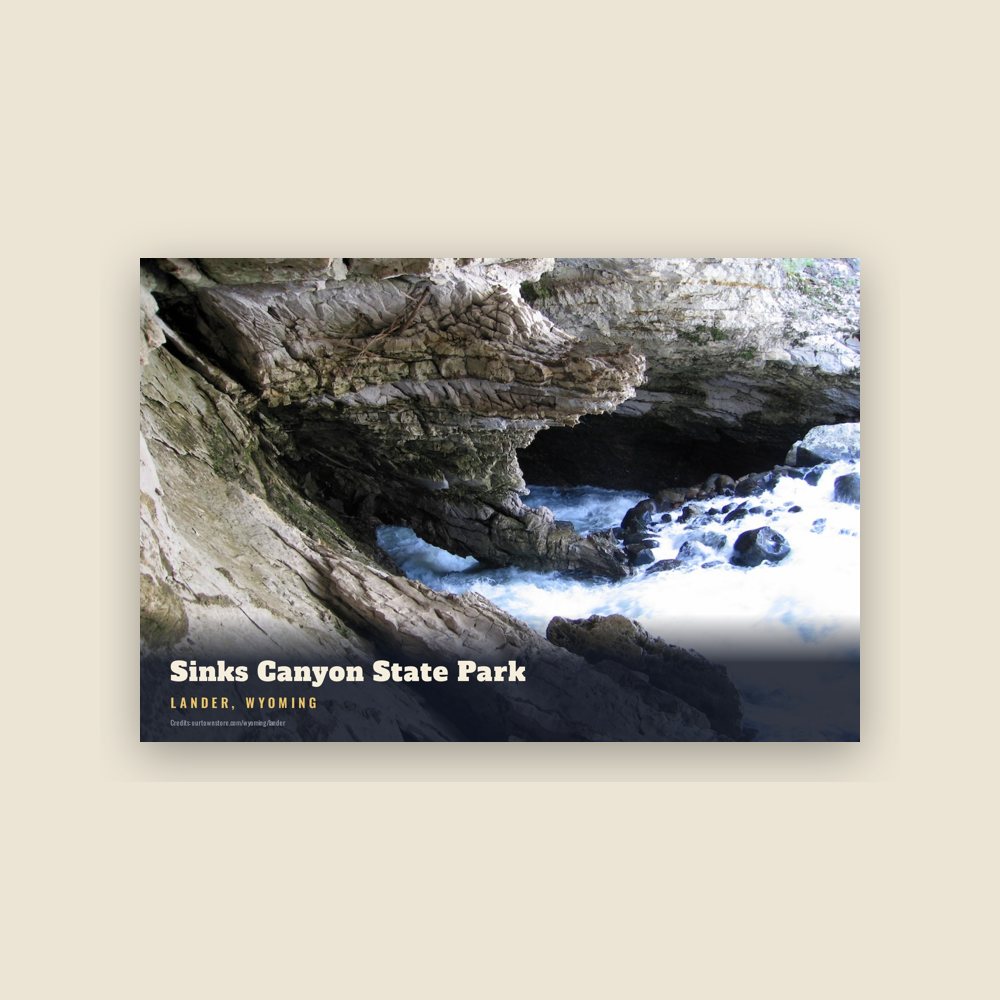 Lander Sinks Canyon State Park Postcard