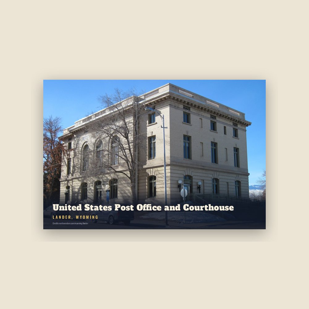 Lander United States Post Office and Courthouse Postcard