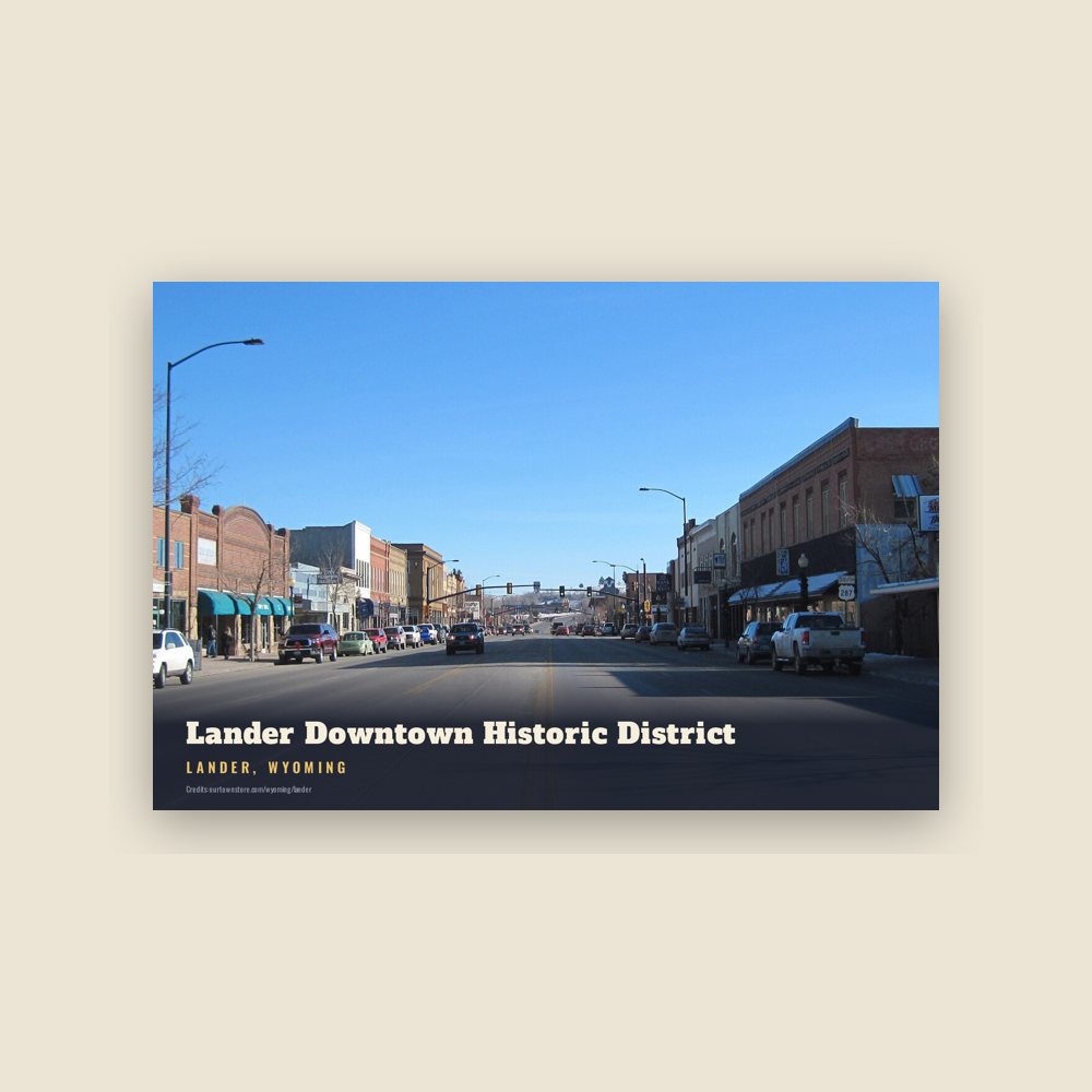 Lander Lander Downtown Historic District Postcard