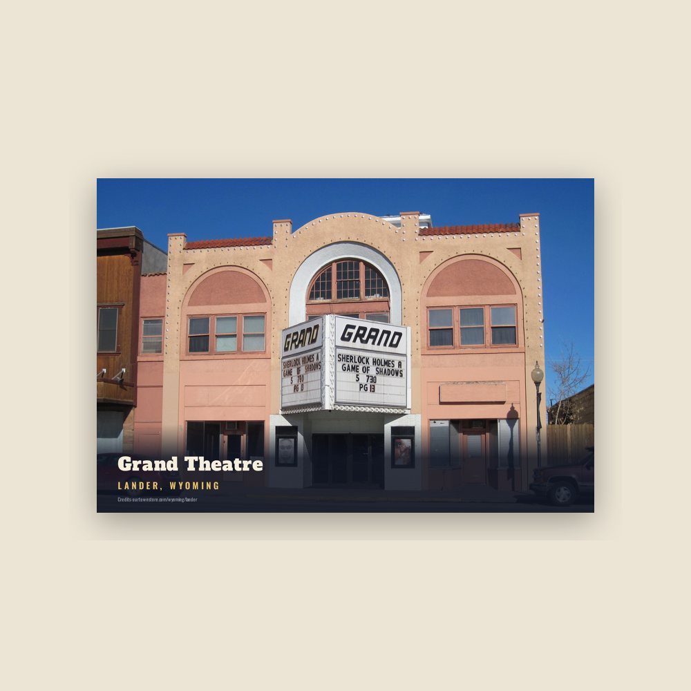 Lander Grand Theatre Postcard