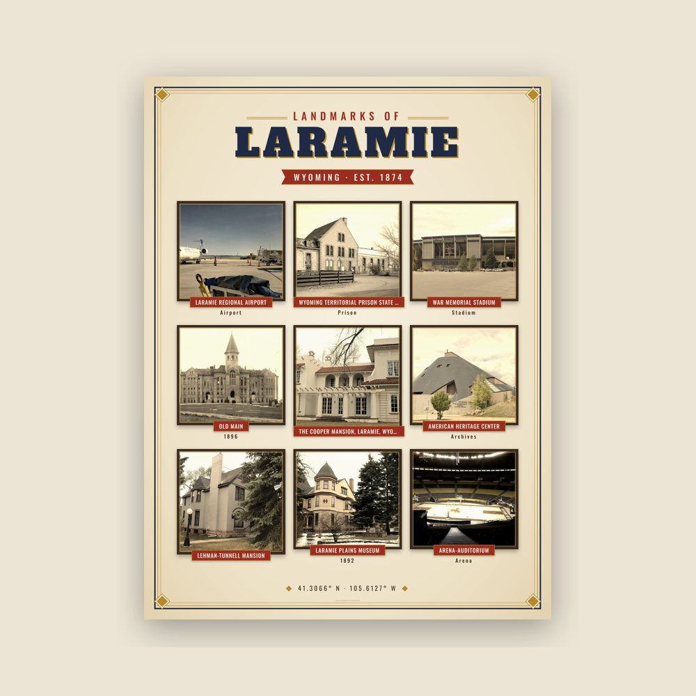 Laramie Landmarks Photo Poster