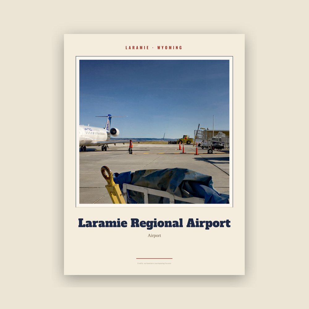 Laramie Laramie Regional Airport Landmark Print