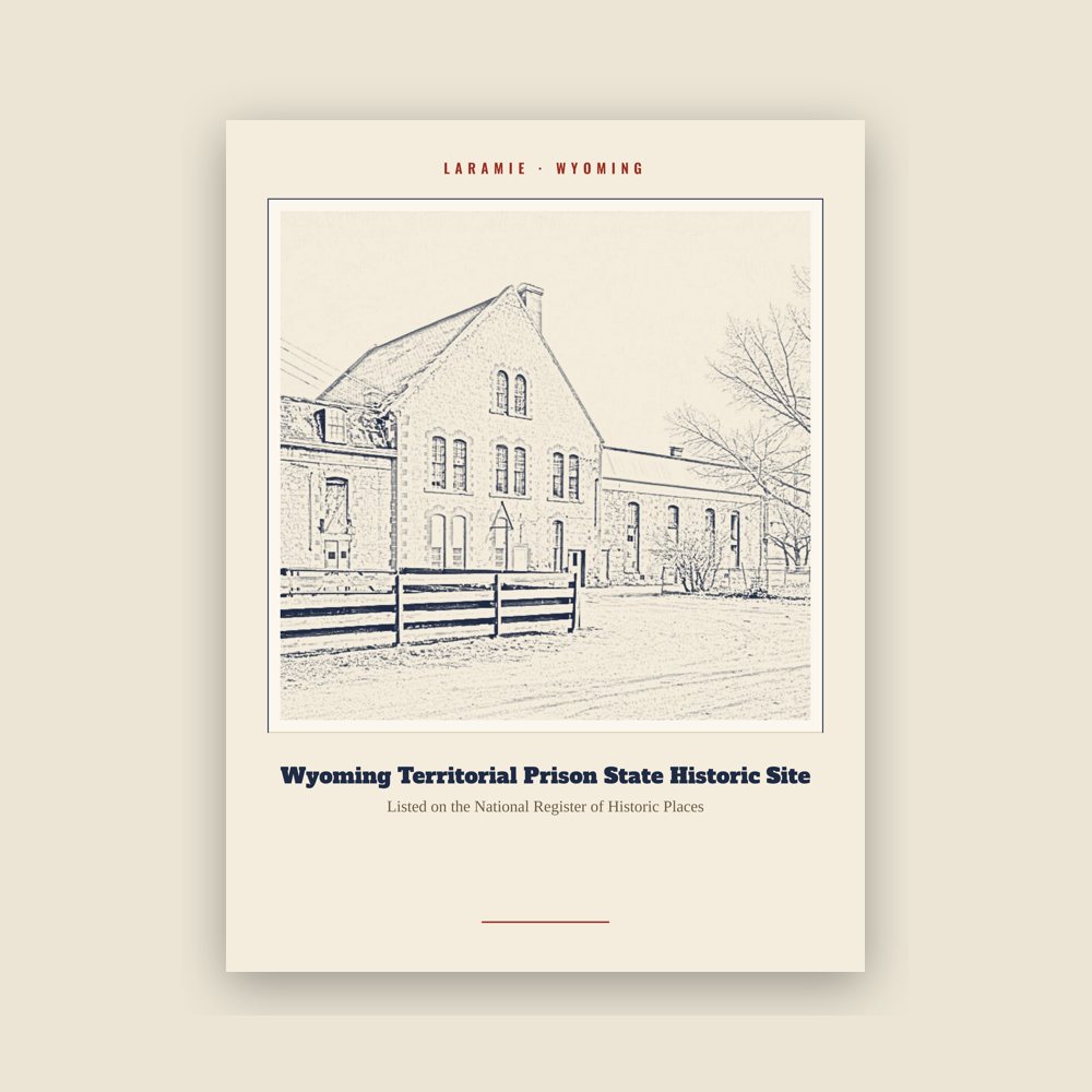 Laramie Wyoming Territorial Prison State Historic Site Landmark Print