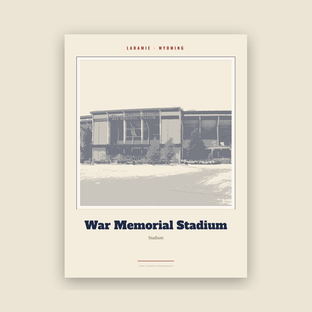 Laramie War Memorial Stadium Landmark Print