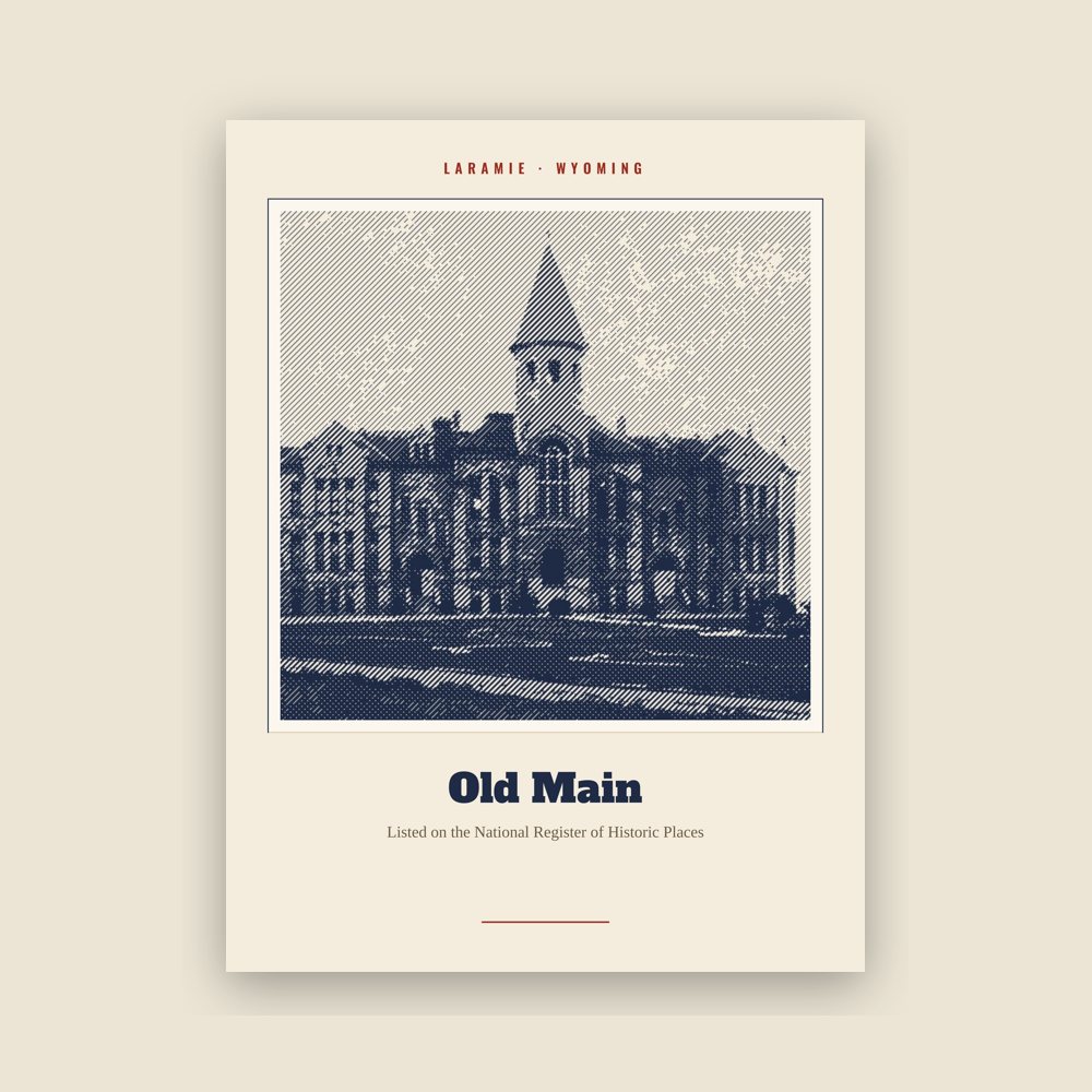 Laramie Old Main Landmark Print