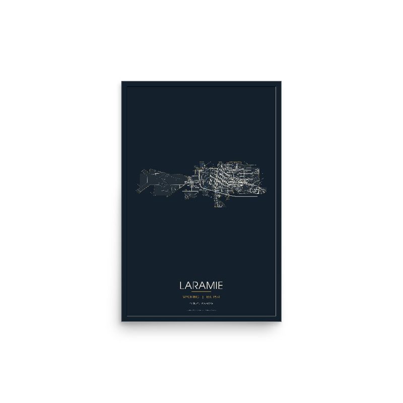 Laramie Street Map Poster · Midnight