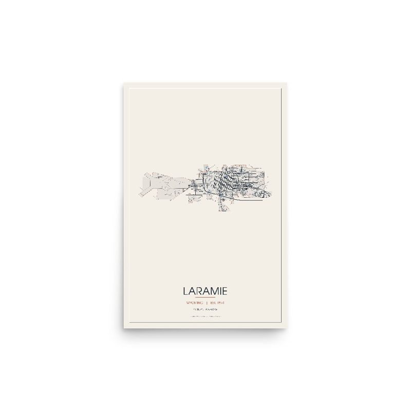 Laramie Street Map Poster · Linen
