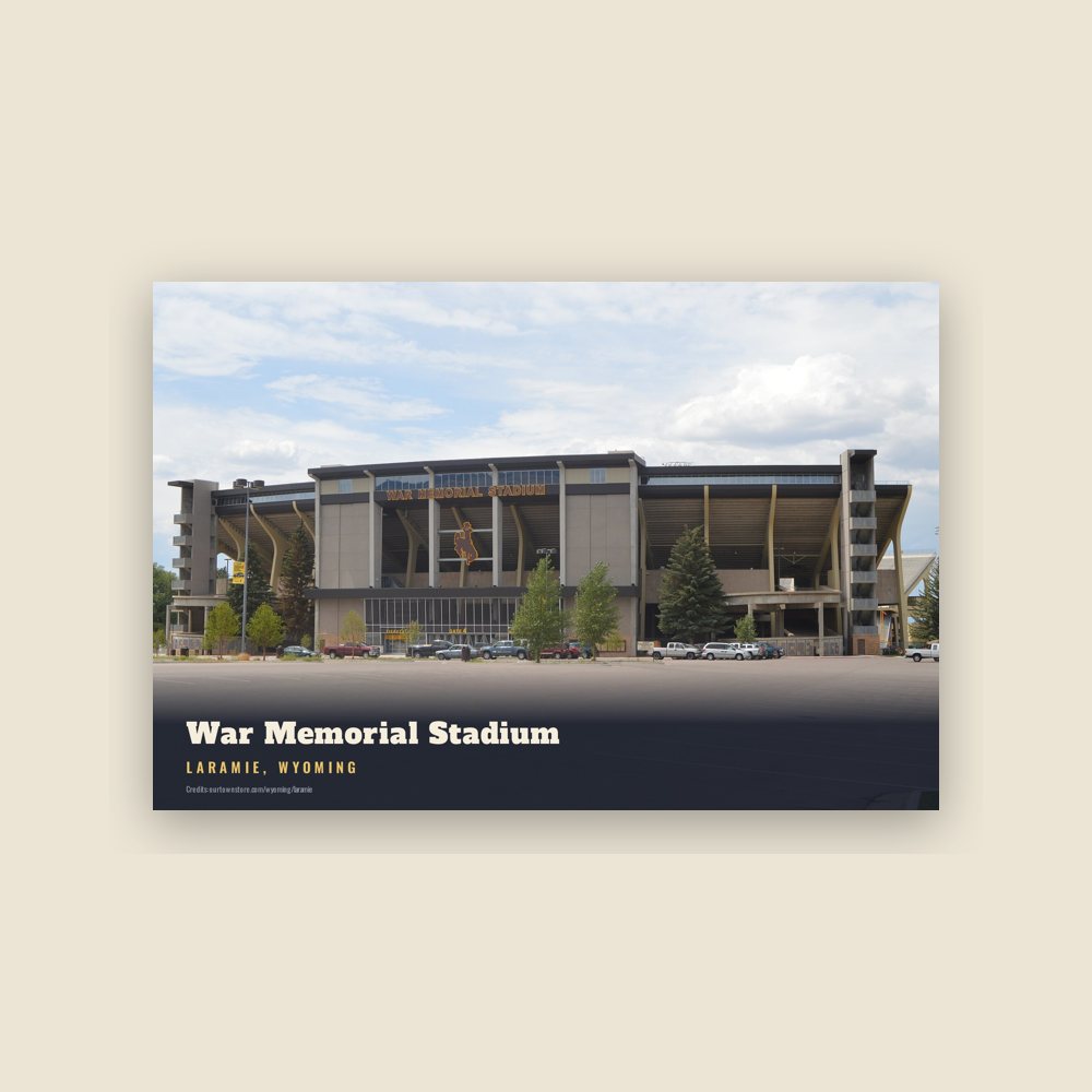 Laramie War Memorial Stadium Postcard