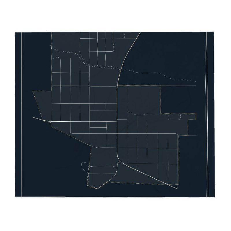 Lingle Street Map Throw Blanket