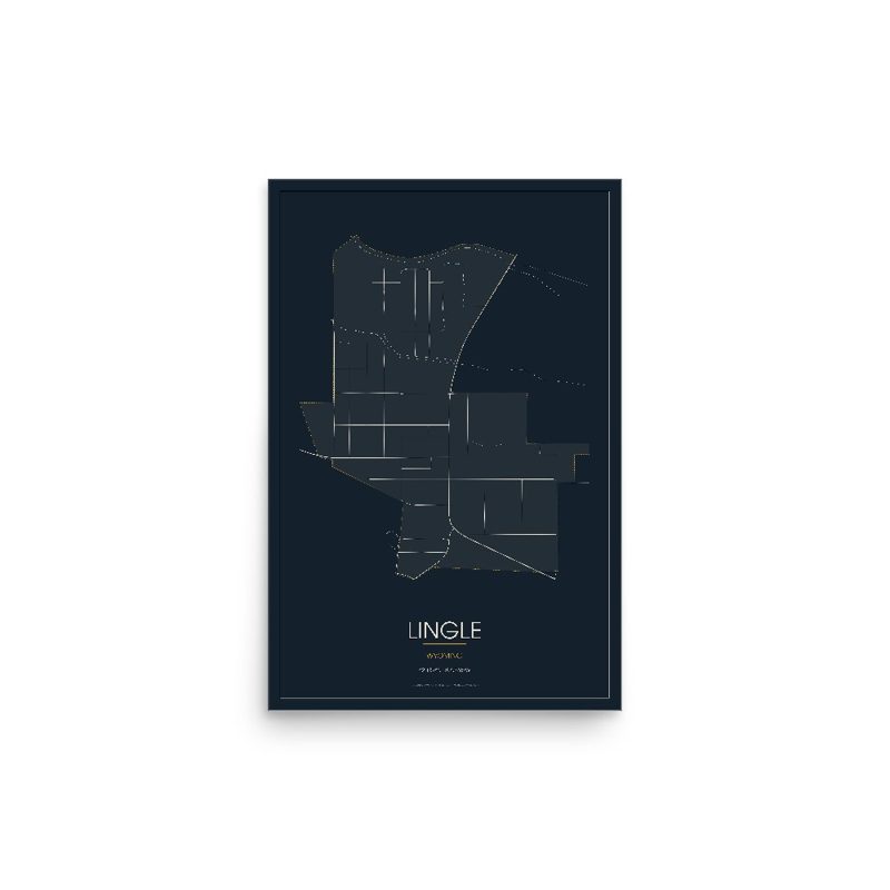 Lingle Street Map Poster · Midnight