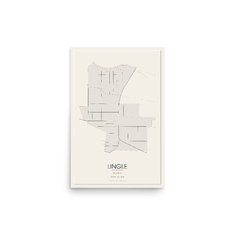 Lingle Street Map Poster · Linen