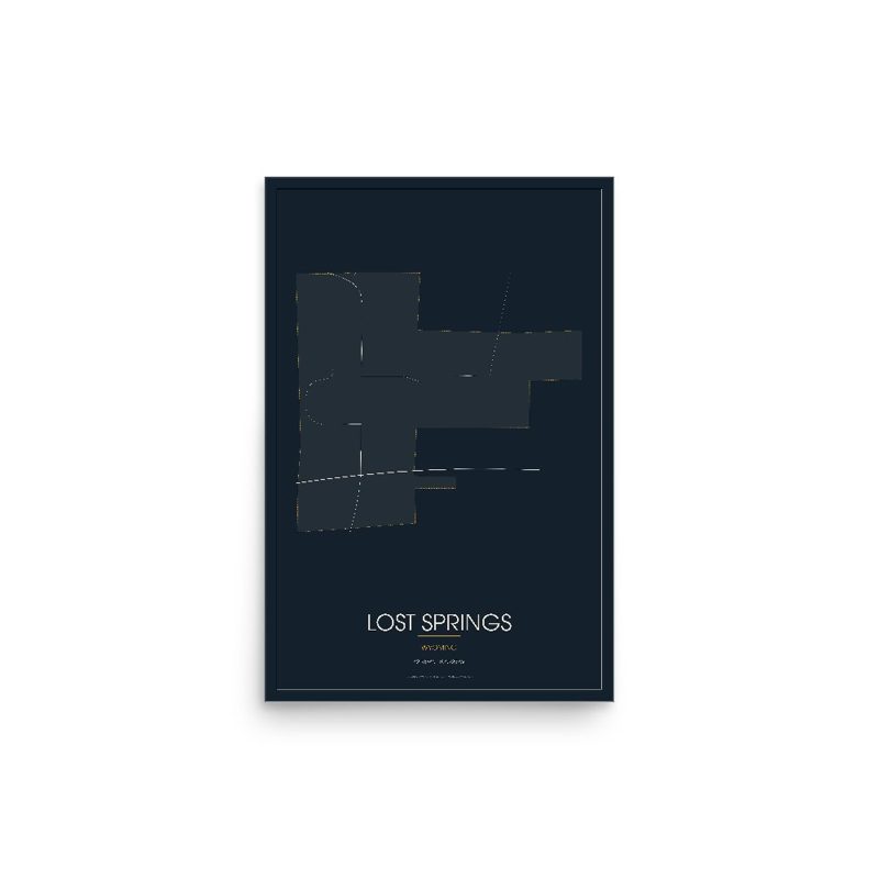 Lost Springs Street Map Poster · Midnight