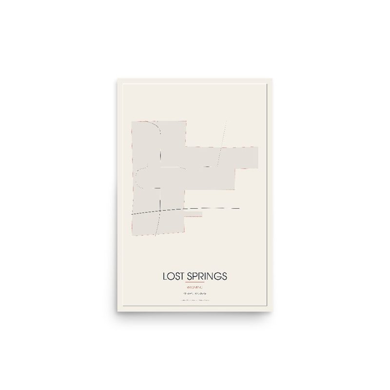 Lost Springs Street Map Poster · Linen