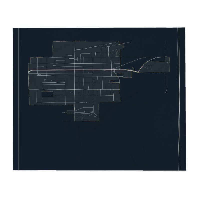 Lovell Street Map Throw Blanket