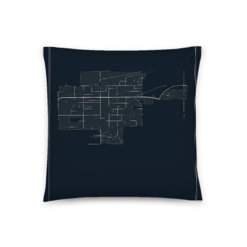 Lovell Map Throw Pillow
