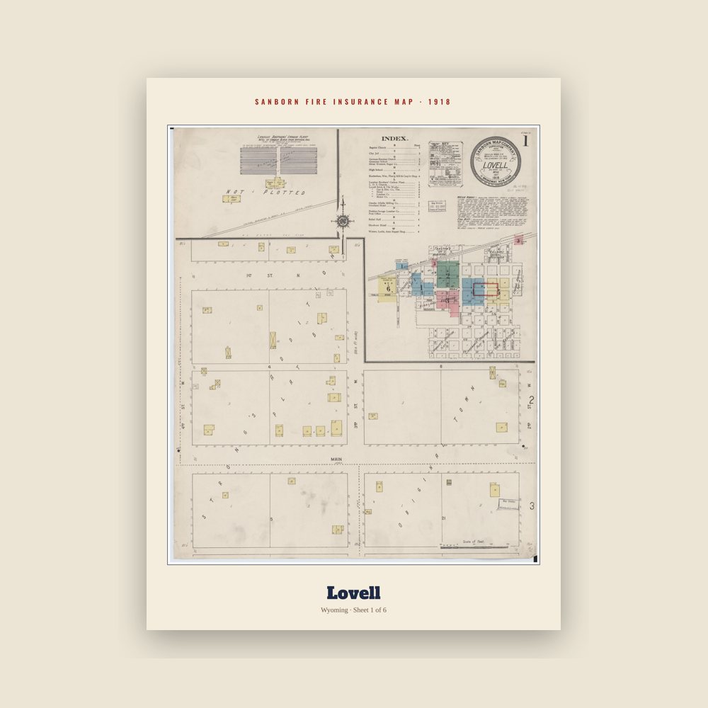Lovell Sanborn Map Print