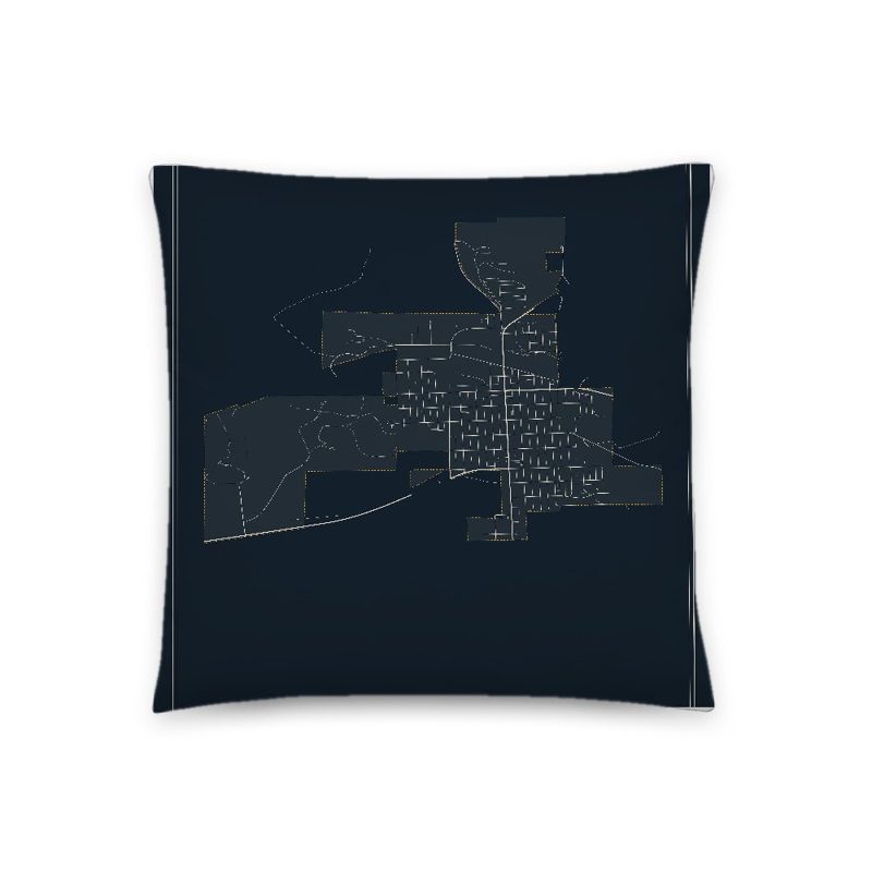 Lusk Map Throw Pillow