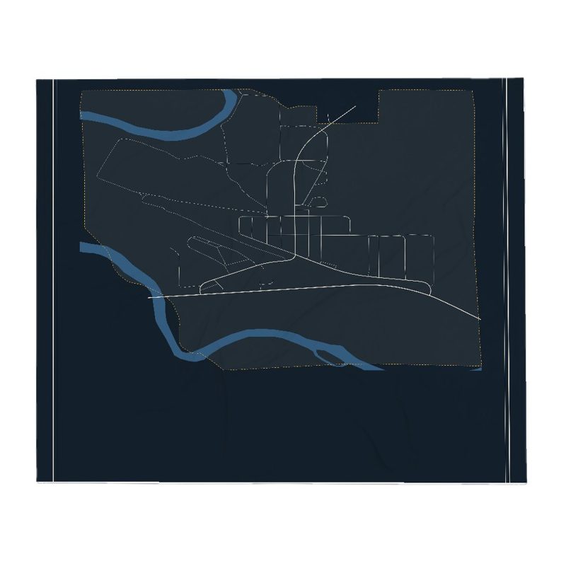 Manderson Street Map Throw Blanket