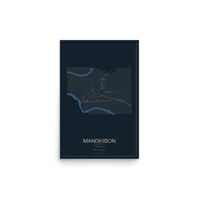 Manderson Street Map Poster · Midnight
