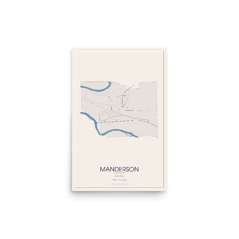 Manderson Street Map Poster · Linen