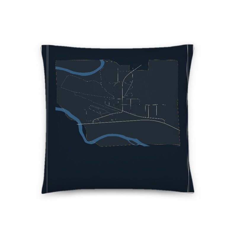 Manderson Map Throw Pillow