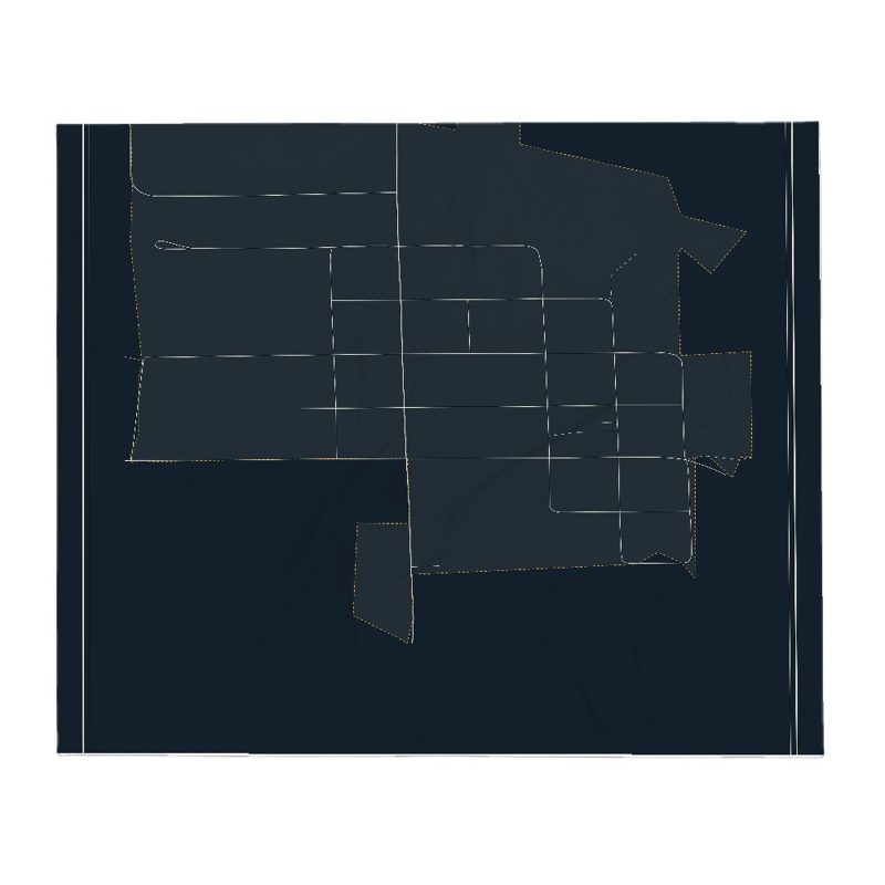 Manville Street Map Throw Blanket