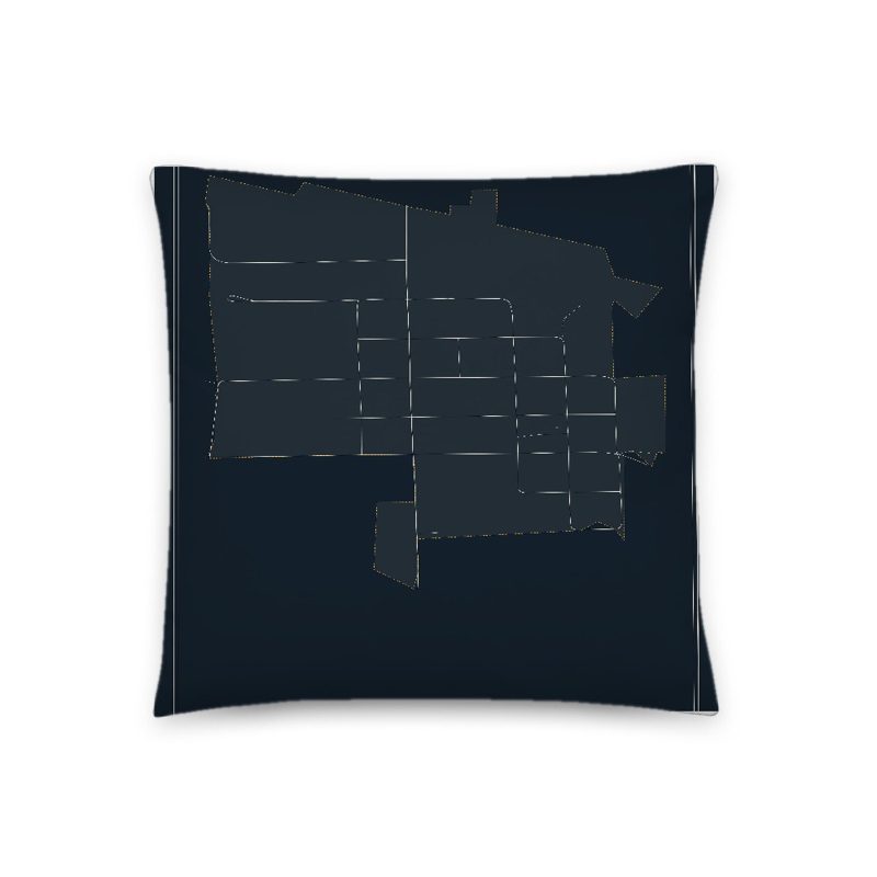 Manville Map Throw Pillow