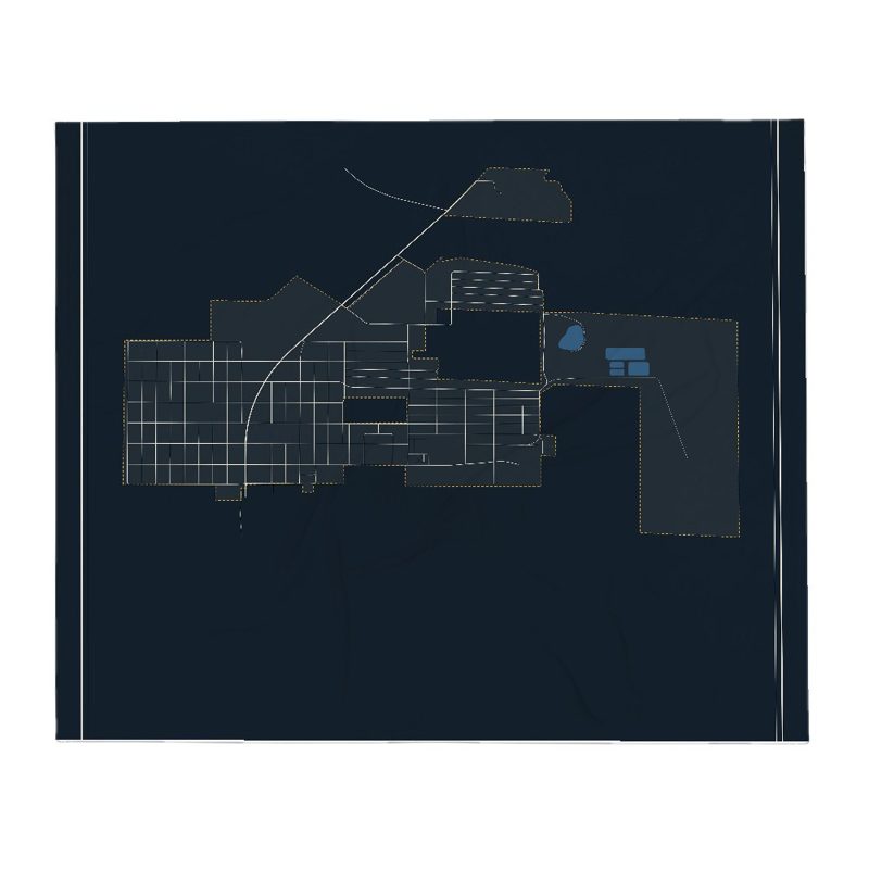 Marbleton Street Map Throw Blanket