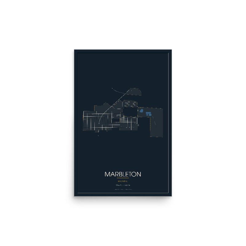 Marbleton Street Map Poster · Midnight